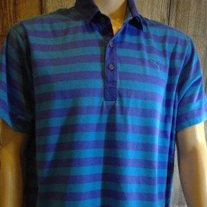 Puma Casual Dress Sport Shirt Stripe XL Men's